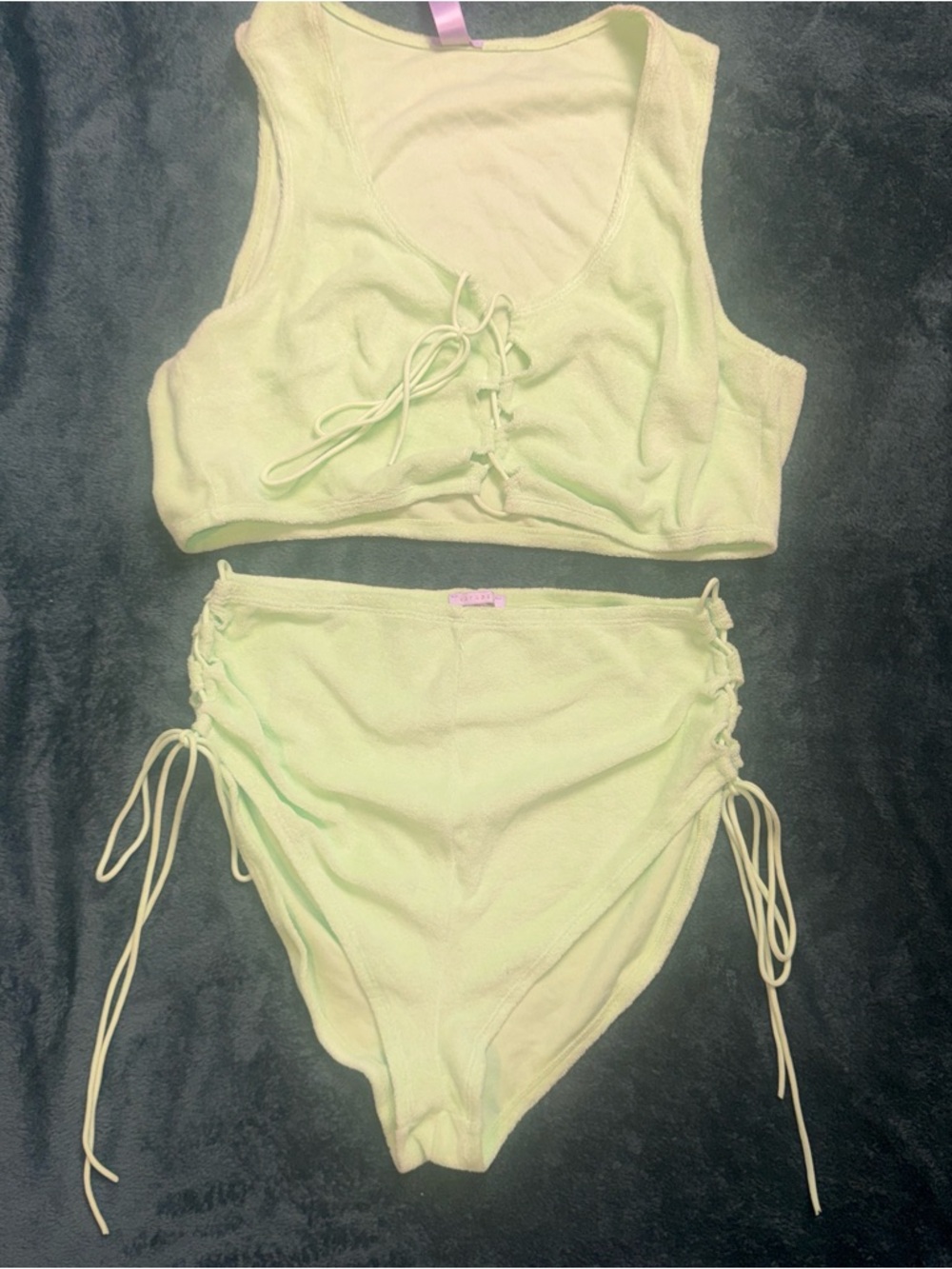 Light Lime/Neon Bralette and High-Waist Brief Set
